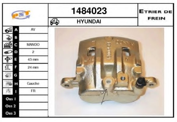 SNRA 1484023 Тормозной суппорт для HYUNDAI SATELLITE (Хендай Сатэллитэ) SNRA 1484023 Тормозной суппорт для HYUNDAI SATELLITE (Хендай Сатэллитэ)