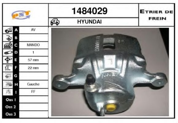 SNRA 1484029 Тормозной суппорт для HYUNDAI SONATA III (Хендай Соната 3) SNRA 1484029 Тормозной суппорт для HYUNDAI SONATA III (Хендай Соната 3)