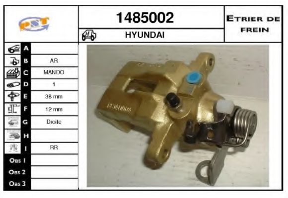 SNRA 1485002 Тормозной суппорт для HYUNDAI SONATA III (Хендай Соната 3) SNRA 1485002 Тормозной суппорт для HYUNDAI SONATA III (Хендай Соната 3)