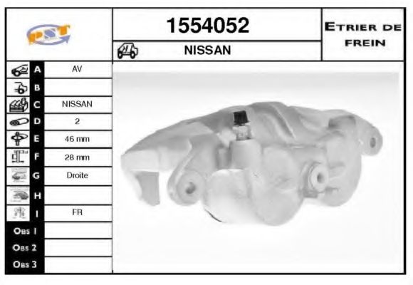 SNRA 1554052 Тормозной суппорт 