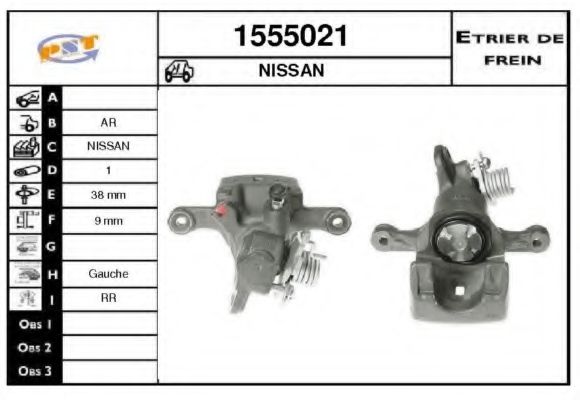 SNRA 1555021 Тормозной суппорт для NISSAN MAXIMA IV (Ниссан Маxима иv) SNRA 1555021 Тормозной суппорт для NISSAN MAXIMA IV (Ниссан Маxима иv)