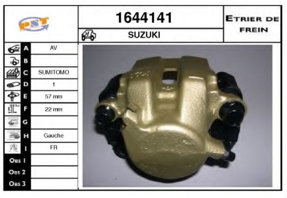 SNRA 1644141 Тормозной суппорт для SUZUKI GRAND VITARA (Сузуки Гранд витара) SNRA 1644141 Тормозной суппорт для SUZUKI GRAND VITARA (Сузуки Гранд витара)
