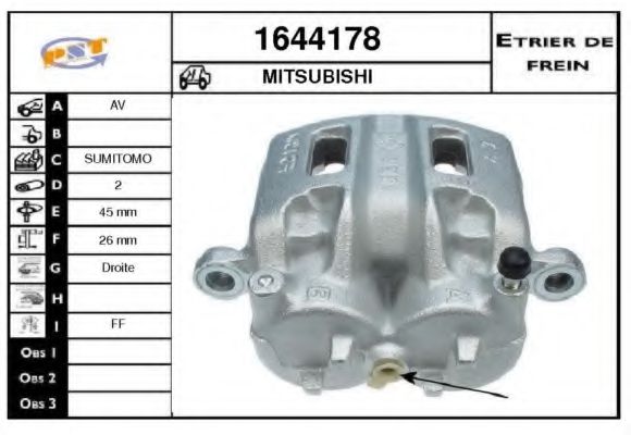 SNRA 1644178 Тормозной суппорт 