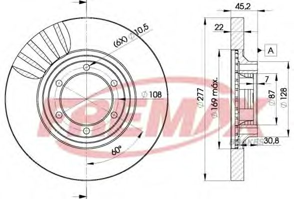 FREMAX BD-7038 Тормозной диск для MITSUBISHI MONTERO (Митсубиши/митсубиси Монтэро) FREMAX BD-7038 Тормозной диск для MITSUBISHI MONTERO (Митсубиши/митсубиси Монтэро)