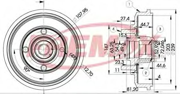 FREMAX BD-8009 Тормозной барабан для FORD FIESTA V (Форд Фиеста 5) FREMAX BD-8009 Тормозной барабан для FORD FIESTA V (Форд Фиеста 5)
