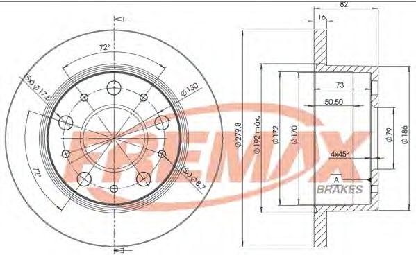 FREMAX BD-4696 Тормозной диск для FIAT DUCATO (Фиат Дукато) FREMAX BD-4696 Тормозной диск для FIAT DUCATO (Фиат Дукато)