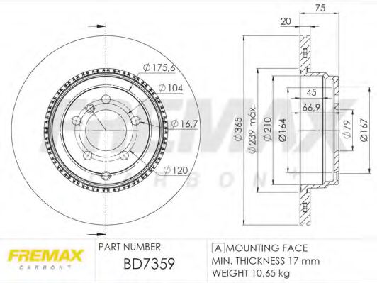 FREMAX BD-7359 Тормозной диск для LAND-ROVER (Ланд-ровер) FREMAX BD-7359 Тормозной диск для LAND-ROVER (Ланд-ровер)