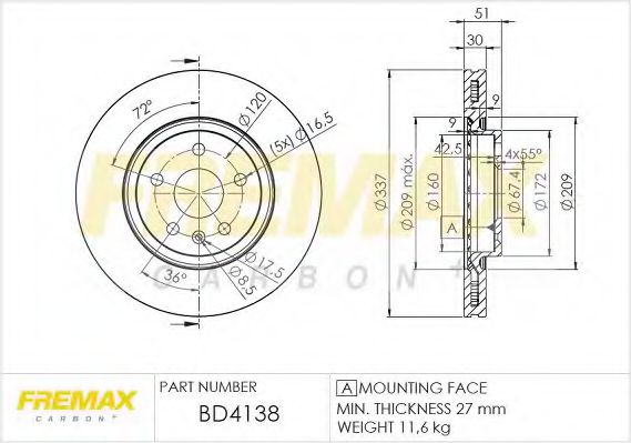 FREMAX BD-4138 Тормозной диск для OPEL (Опель) FREMAX BD-4138 Тормозной диск для OPEL (Опель)