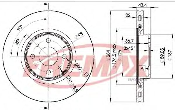 FREMAX BD-0356 Тормозной диск для ABARTH (Абартх) FREMAX BD-0356 Тормозной диск для ABARTH (Абартх)