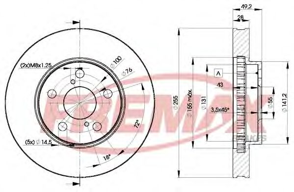 FREMAX BD-0501 Тормозной диск для TOYOTA CARINA E (Тойота/тоета Карина е) FREMAX BD-0501 Тормозной диск для TOYOTA CARINA E (Тойота/тоета Карина е)