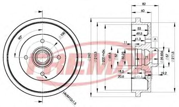FREMAX BD-1516 Тормозной барабан для VOLKSWAGEN GOLF VI (Фольксваген Гольф 6) FREMAX BD-1516 Тормозной барабан для VOLKSWAGEN GOLF VI (Фольксваген Гольф 6)
