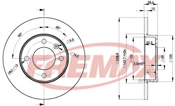 FREMAX BD-3325 Тормозной диск для VOLKSWAGEN JETTA (Фольксваген Жэтта) FREMAX BD-3325 Тормозной диск для VOLKSWAGEN JETTA (Фольксваген Жэтта)
