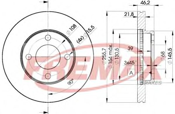 FREMAX BD-3633 Тормозной диск для AUDI 100 (Ауди 100) FREMAX BD-3633 Тормозной диск для AUDI 100 (Ауди 100)