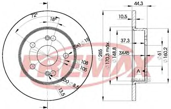 FREMAX BD-4297 Тормозной диск для RENAULT SAFRANE (Рено Сафранэ) FREMAX BD-4297 Тормозной диск для RENAULT SAFRANE (Рено Сафранэ)