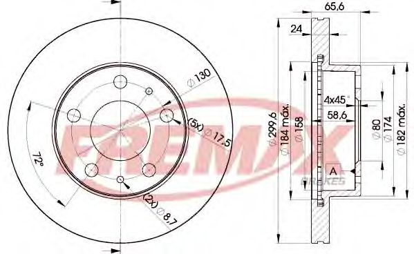 FREMAX BD-4682 Тормозной диск для FIAT DUCATO (Фиат Дукато) FREMAX BD-4682 Тормозной диск для FIAT DUCATO (Фиат Дукато)