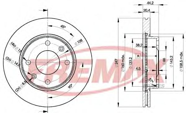 FREMAX BD-4690 Тормозной диск для PEUGEOT 205 I (Пежо 205 и) FREMAX BD-4690 Тормозной диск для PEUGEOT 205 I (Пежо 205 и)