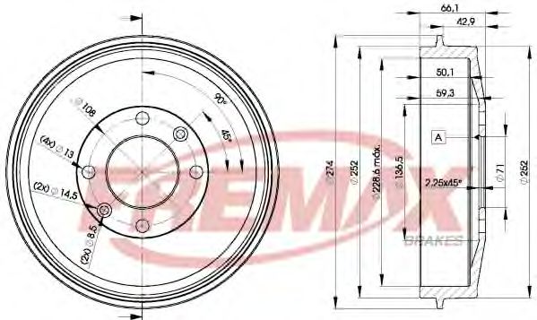 FREMAX BD-4724 Тормозной барабан для PEUGEOT 305 II (Пежо 305 2) FREMAX BD-4724 Тормозной барабан для PEUGEOT 305 II (Пежо 305 2)