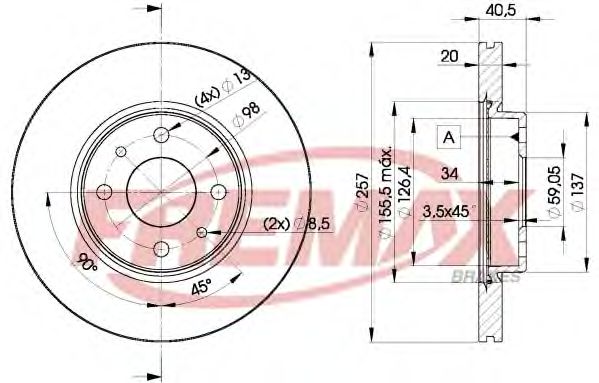 FREMAX BD-5056 Тормозной диск для FIAT (Фиат) FREMAX BD-5056 Тормозной диск для FIAT (Фиат)