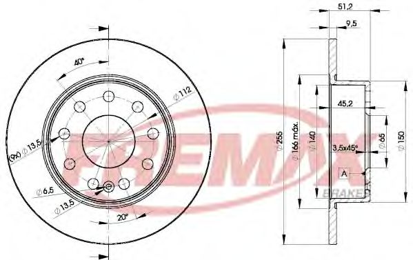 FREMAX BD-5616 Тормозной диск для SEAT (Сеат) FREMAX BD-5616 Тормозной диск для SEAT (Сеат)