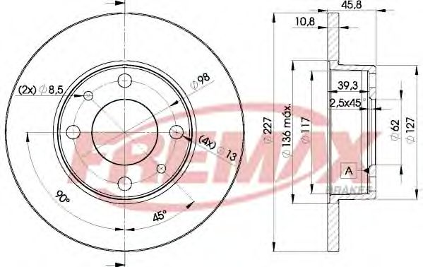 FREMAX BD-5812 Тормозной диск для SEAT (Сеат) FREMAX BD-5812 Тормозной диск для SEAT (Сеат)