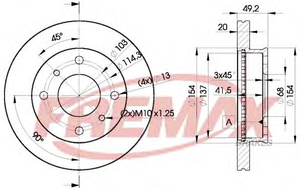 FREMAX BD-6001 Тормозной диск для NISSAN PRIMERA (Ниссан Примера) FREMAX BD-6001 Тормозной диск для NISSAN PRIMERA (Ниссан Примера)