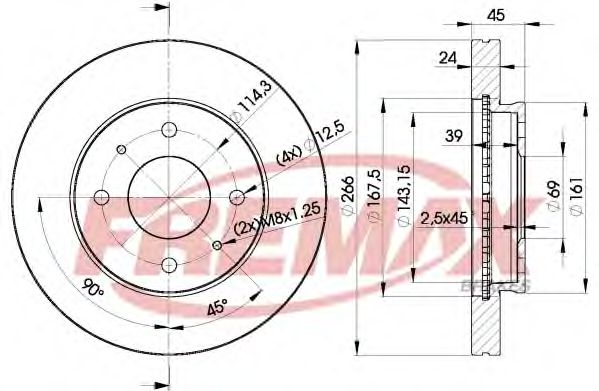 FREMAX BD-6080 Тормозной диск для MITSUBISHI SPACE WAGON (Митсубиши/митсубиси Спэйс вагон) FREMAX BD-6080 Тормозной диск для MITSUBISHI SPACE WAGON (Митсубиши/митсубиси Спэйс вагон)