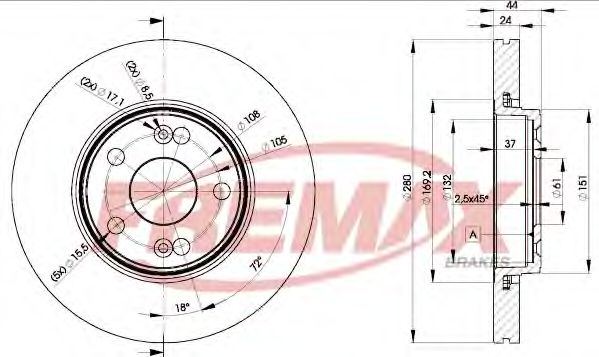 FREMAX BD-6198 Тормозной диск для RENAULT SAFRANE (Рено Сафранэ) FREMAX BD-6198 Тормозной диск для RENAULT SAFRANE (Рено Сафранэ)