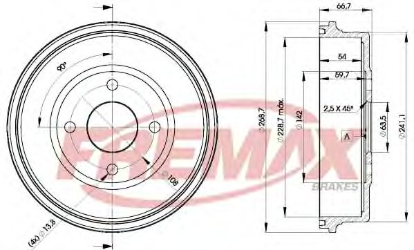 FREMAX BD-6631 Тормозной барабан для FORD FIESTA V (Форд Фиеста 5) FREMAX BD-6631 Тормозной барабан для FORD FIESTA V (Форд Фиеста 5)