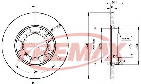 FREMAX BD-6676 Тормозной диск для MITSUBISHI TREDIA (Митсубиши/митсубиси Трэдиа) FREMAX BD-6676 Тормозной диск для MITSUBISHI TREDIA (Митсубиши/митсубиси Трэдиа)