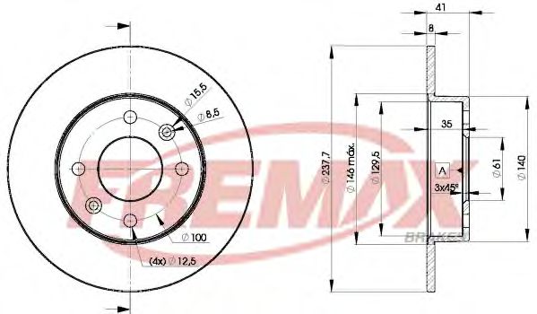 FREMAX BD-6947 Тормозной диск для RENAULT SUPER 5 (Рено Супэр 5) FREMAX BD-6947 Тормозной диск для RENAULT SUPER 5 (Рено Супэр 5)