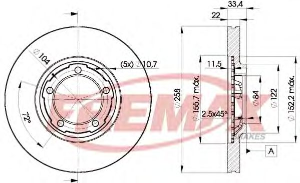 FREMAX BD-7030 Тормозной диск для MITSUBISHI L 300 STARWAGON (Митсубиши/митсубиси Л 300 старвагон) FREMAX BD-7030 Тормозной диск для MITSUBISHI L 300 STARWAGON (Митсубиши/митсубиси Л 300 старвагон)