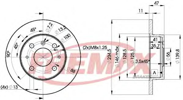 FREMAX BD-7722 Тормозной диск для DAIHATSU CHARADE II (Дайхатсу Чарадэ 2) FREMAX BD-7722 Тормозной диск для DAIHATSU CHARADE II (Дайхатсу Чарадэ 2)
