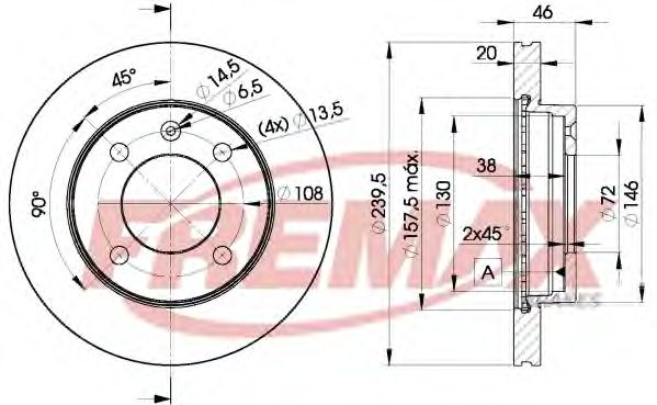 FREMAX BD-7968 Тормозной диск для FORD FIESTA (Форд Фиэста) FREMAX BD-7968 Тормозной диск для FORD FIESTA (Форд Фиэста)