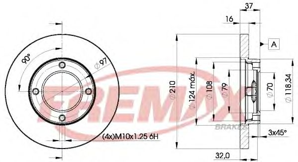 FREMAX BD-8702 Тормозной диск для MITSUBISHI COLT/RODEO (Митсубиши/митсубиси Cолт/родэо) FREMAX BD-8702 Тормозной диск для MITSUBISHI COLT/RODEO (Митсубиши/митсубиси Cолт/родэо)