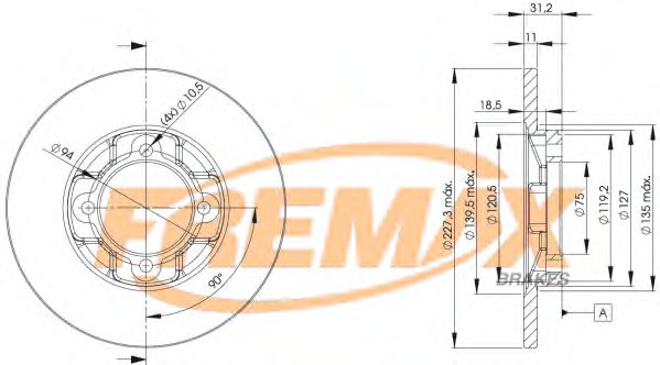 FREMAX BD-3251 Тормозной диск для MAZDA GLC II (Мазда Глc 2) FREMAX BD-3251 Тормозной диск для MAZDA GLC II (Мазда Глc 2)