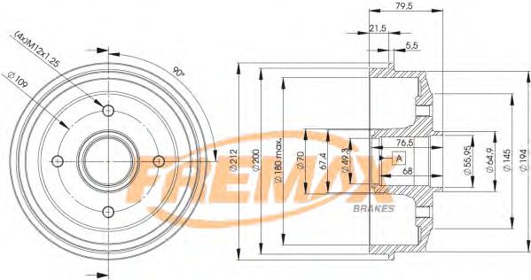 FREMAX BD-4727 Тормозной барабан для PEUGEOT 205 I (Пежо 205 и) FREMAX BD-4727 Тормозной барабан для PEUGEOT 205 I (Пежо 205 и)