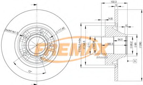 FREMAX BD-6846 Тормозной диск для RENAULT (Рено) FREMAX BD-6846 Тормозной диск для RENAULT (Рено)