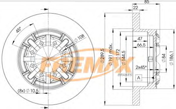 FREMAX BD-8773 Тормозной диск для IVECO DAILY III (Ивеко Даилъ 3) FREMAX BD-8773 Тормозной диск для IVECO DAILY III (Ивеко Даилъ 3)