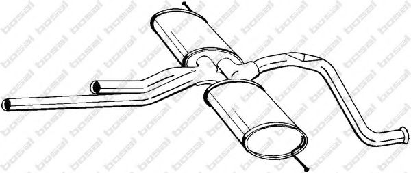 BOSAL 285-093 Средний глушитель выхлопных газов для AUDI 90 (Ауди 90) BOSAL 285-093 Средний глушитель выхлопных газов для AUDI 90 (Ауди 90)