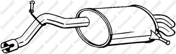 BOSAL 190-193 Глушитель выхлопных газов конечный для PEUGEOT 407 (Пежо 407) BOSAL 190-193 Глушитель выхлопных газов конечный для PEUGEOT 407 (Пежо 407)