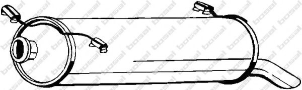 BOSAL 135-697 Глушитель выхлопных газов конечный для CITROëN (Cитроëн) BOSAL 135-697 Глушитель выхлопных газов конечный для CITROëN (Cитроëн)