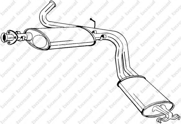 BOSAL 283-891 Глушитель выхлопных газов конечный для CITROëN (Cитроëн) BOSAL 283-891 Глушитель выхлопных газов конечный для CITROëN (Cитроëн)