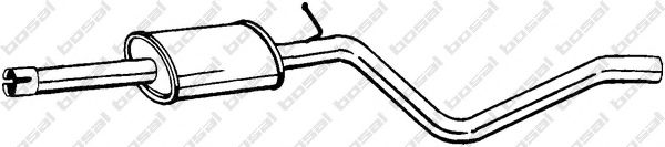 BOSAL 284-555 Средний глушитель выхлопных газов 