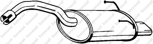 BOSAL 148-183 Глушитель выхлопных газов конечный для FIAT 500 (Фиат 500) BOSAL 148-183 Глушитель выхлопных газов конечный для FIAT 500 (Фиат 500)
