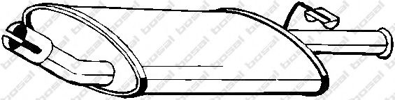 BOSAL 154-783 Глушитель выхлопных газов конечный для FORD (Форд) BOSAL 154-783 Глушитель выхлопных газов конечный для FORD (Форд)