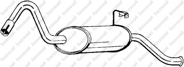 BOSAL 154-039 Глушитель выхлопных газов конечный для FORD FIESTA (Форд Фиэста) BOSAL 154-039 Глушитель выхлопных газов конечный для FORD FIESTA (Форд Фиэста)