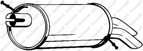 BOSAL 154-317 Глушитель выхлопных газов конечный для VOLKSWAGEN SHARAN (Фольксваген Шаран) BOSAL 154-317 Глушитель выхлопных газов конечный для VOLKSWAGEN SHARAN (Фольксваген Шаран)