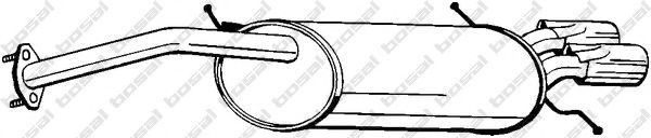 BOSAL 279-673 Глушитель выхлопных газов конечный для MAZDA MX-6 (Мазда Мx-6) BOSAL 279-673 Глушитель выхлопных газов конечный для MAZDA MX-6 (Мазда Мx-6)