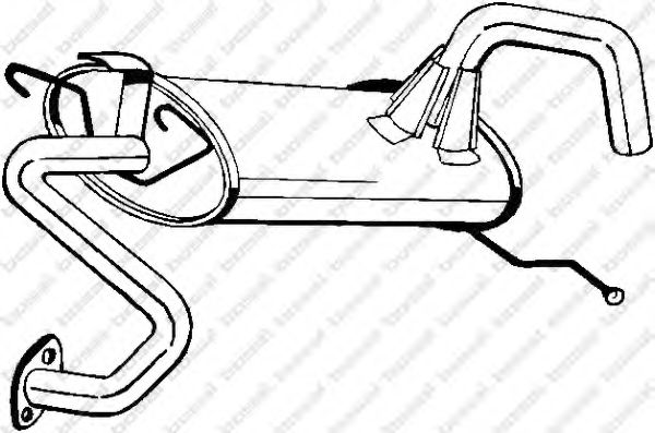 BOSAL 171-275 Глушитель выхлопных газов конечный для MAZDA GLC II (Мазда Глc 2) BOSAL 171-275 Глушитель выхлопных газов конечный для MAZDA GLC II (Мазда Глc 2)