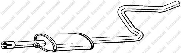 BOSAL 281-283 Средний глушитель выхлопных газов 